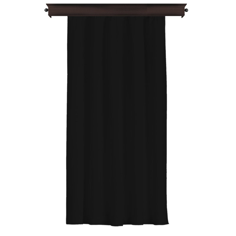 Rideau en polyester Dursunbey, Noir