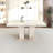 Rectangular Extendable Dining Table, Suitable For 6-10 People, With Veined Travertine Pattern, Dimensions 160-200 Cm, Simple And Elegant.
