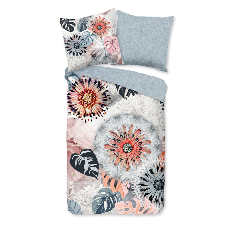 Cotton Abstract Duvet Cover with Pillowcases