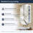 Eliott 16" x 30" Frameless Arched Beveled Recessed Medicine Cabinet with Mirror and 3 Adjustable Shelves