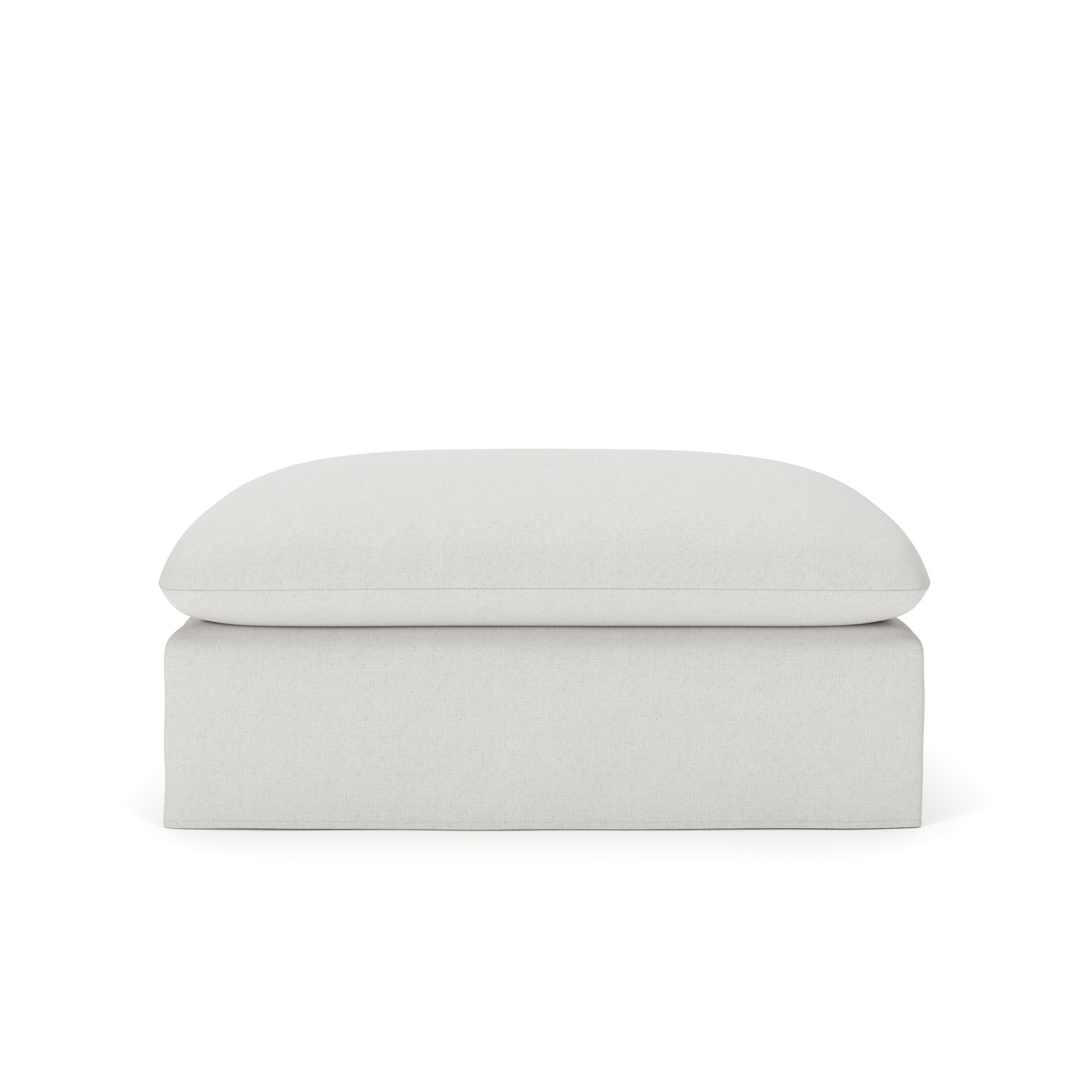 Luna Slipcovered Ottoman And A Half, Macarena Beige