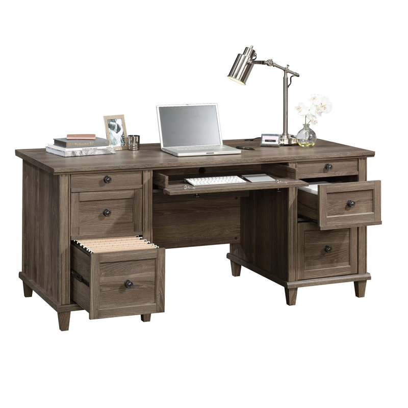Bureau d'écriture rectangulaire l 67,559 po Josu, Gris