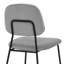 Chaises de salle à manger modernes en velours gris, structure en métal, ensemble de 2 pour la cuisine
