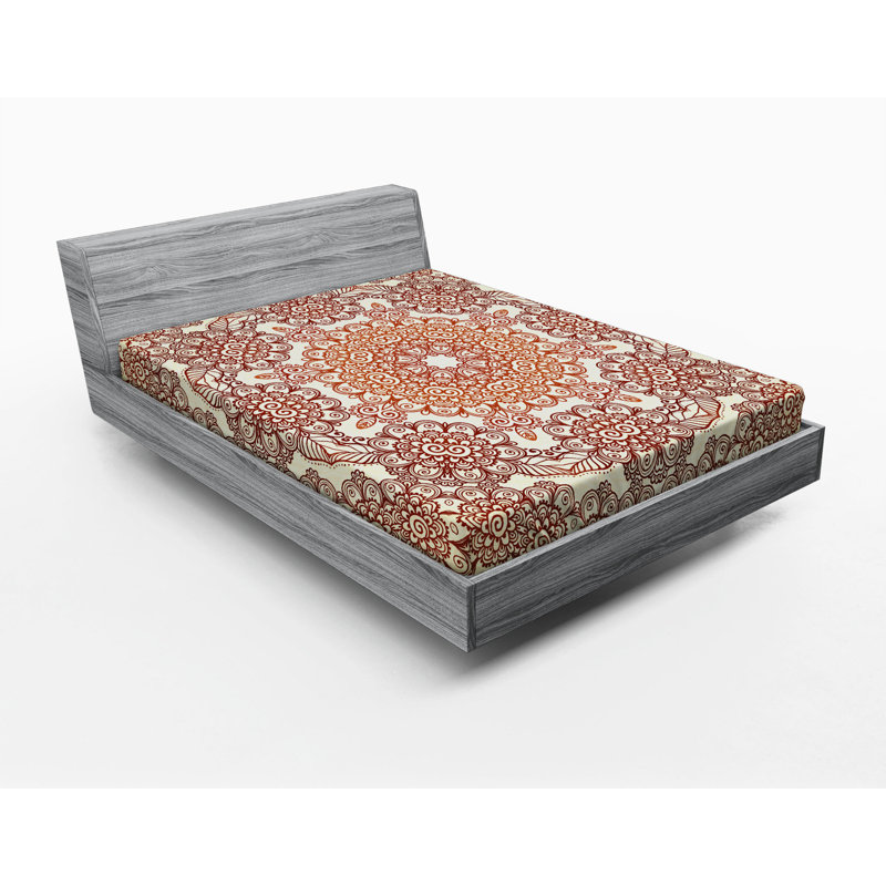 Microfiber Floral Fitted Sheet, Queen Fitted Sheet