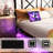 Full Size Platform Bed With Led Lights, Power Sockets, Quick - Setup Assembly Black Queen Frame Headboard, Pattern Selection, No Movement