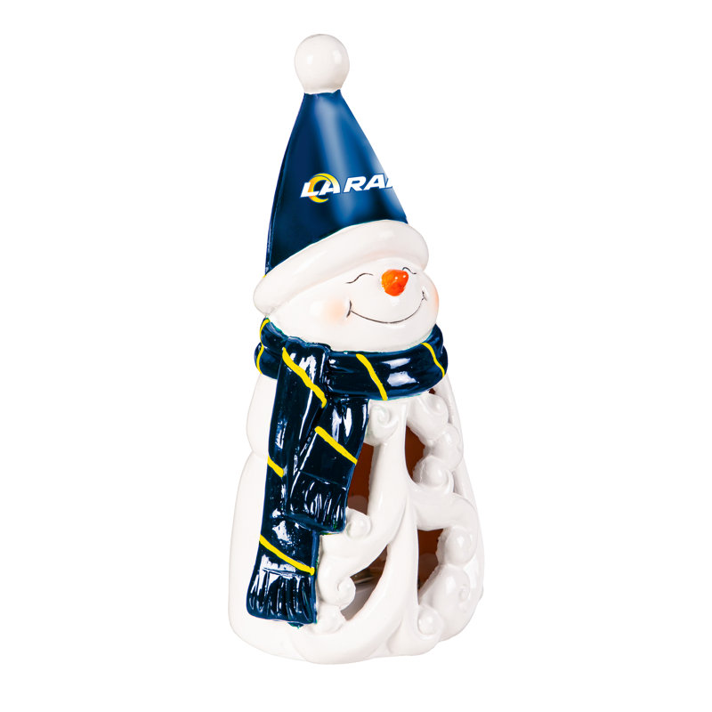 Rams de Los Angeles bonhomme de neige à DEL statuaire, 8 po