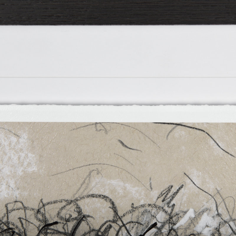 Sketch of Animal IX (Bison) Hand Embelished Framed Art Print Matted under Glass