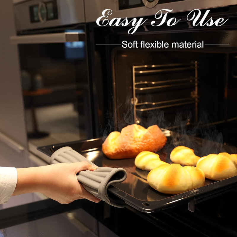 Dessous-de-plat en silicone résistant à la chaleur, Gris foncé