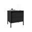 53.5cm W Steel Bedside Table