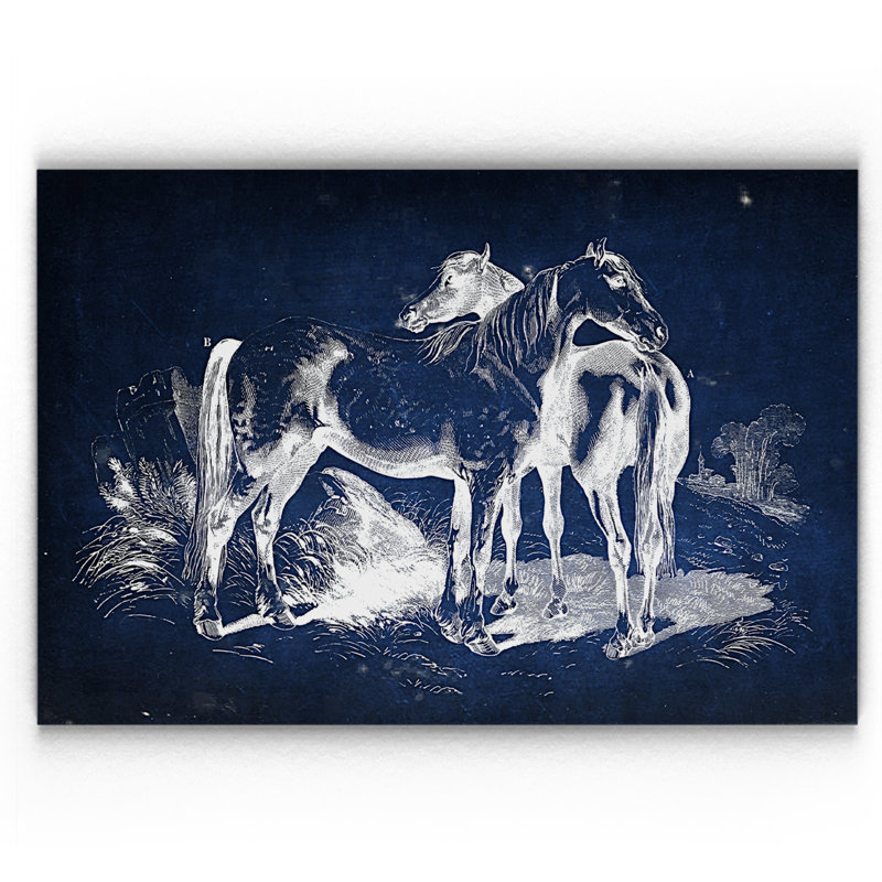 « équin plate v », impression, H 18 po x l 27 po x P 1,5 po, Pas de tapis, Toile tendue