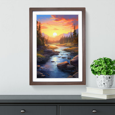 River Digital - Single Picture Frame Print on Wood