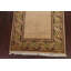 Tapis népalais oriental en laine noué à la main à motif végétal brun / vert / beige 5 pi 11 po x 9 pi