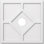 22"OD x 4"ID x 7 1/2"C x 1"P Embry Architectural Grade PVC Contemporary Ceiling Medallion