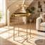 Table d'appoint ronde en métal avec pieds robustes