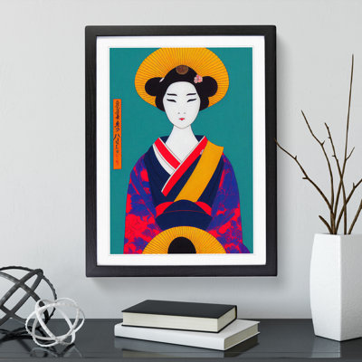 Colourful Geisha No.5 - Single Picture Frame Painting