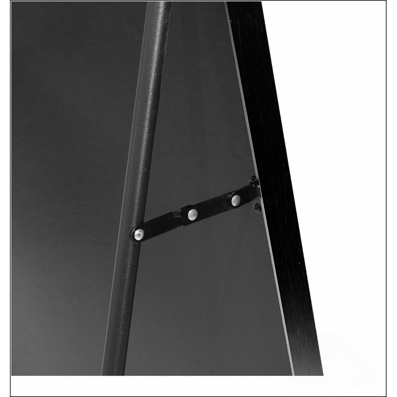Élégant miroir pleine longueur en arc en métal de 63 po x 20 po, rehaussant la luminosité et l'espace visuel de la pièce