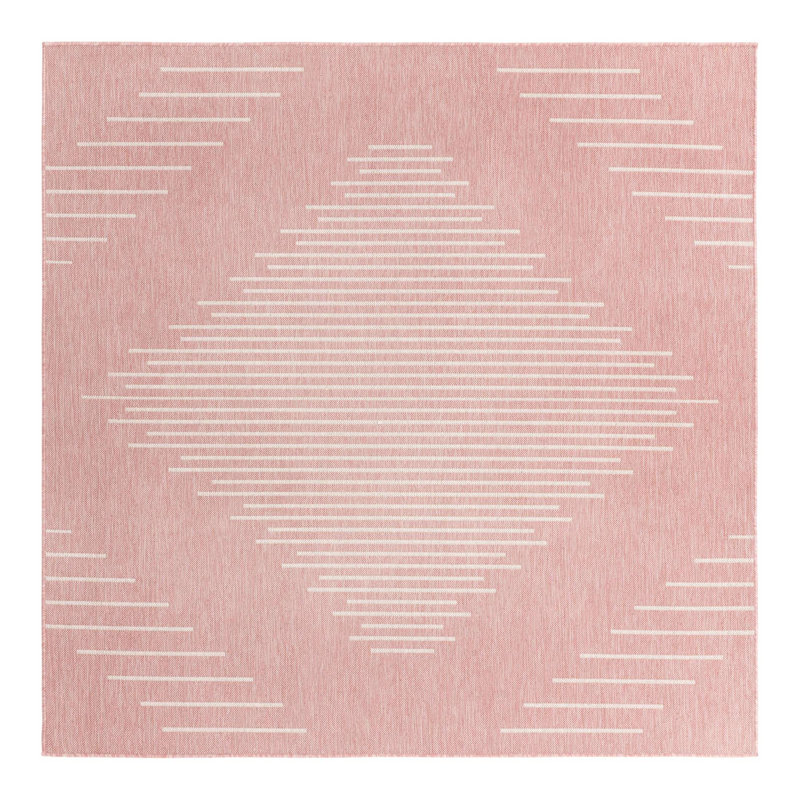 Striped Indoor / Outdoor Rug, Square 7'