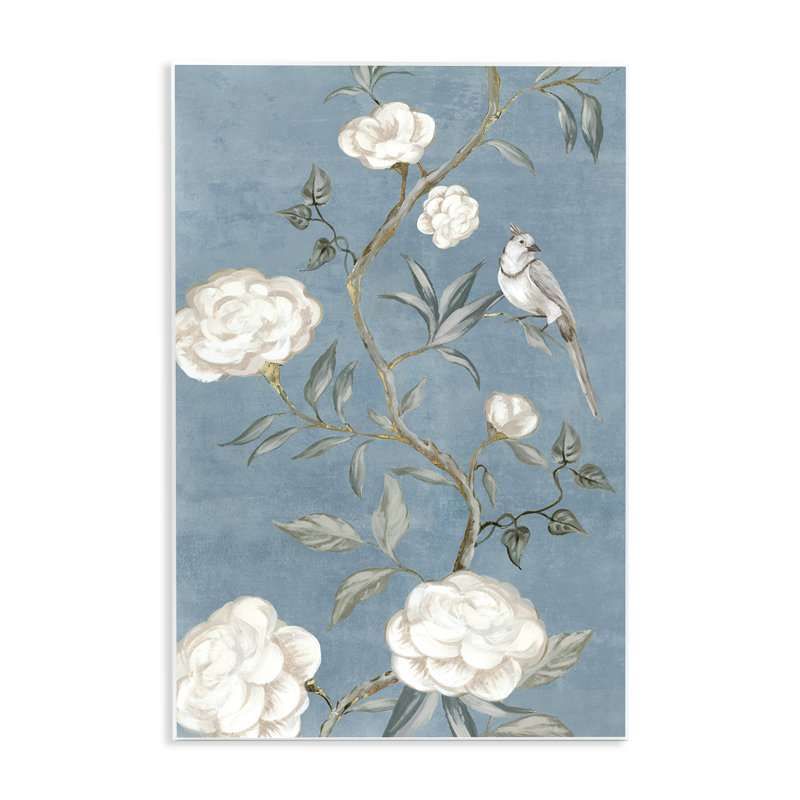 «Bird on Traditional Florals» par Alex Black, H 19 po x l 13 po