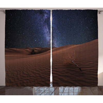 Space Semi Sheer Curtain Pair