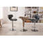 Tabouret de bar pivotant réglable Masaccio Airlift avec base chromée et siège en similicuir moelleux, ensemble de 2-951199993