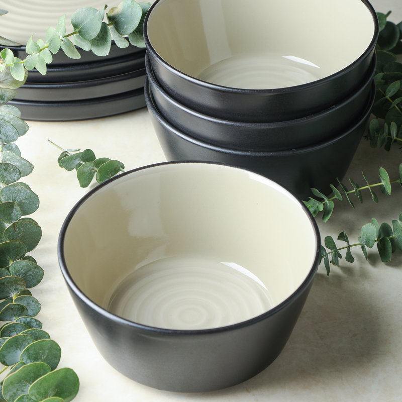 Stone Lain Elica 12-Piece Dinnerware Set Stoneware, Beige
