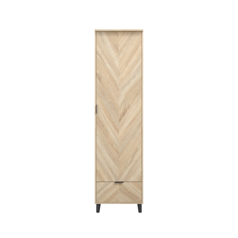 Stockholm 1 Door Manufactured Wood Wardrobe