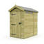 Total Sheds 6ft x 4ft Security Apex Shed - Heavy-Duty Hasp Staple Anti-Tamper - Pressure Treated Timber - UK Manufactured