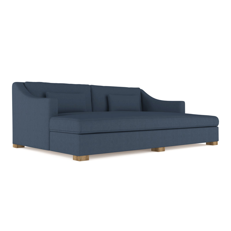 Crosby Slope Arm Daybed, Vintage Leather Graphite, Weathered