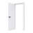 DEPOT E-SHOP 24 in. x 80 in. PVC AquaDoor Kit - Waterproof Interior Slab Door with Adjustable WPC Frame, Weatherstrip and Trim Molding for Bathroom, Kitchen and Laundry Room - Snow White