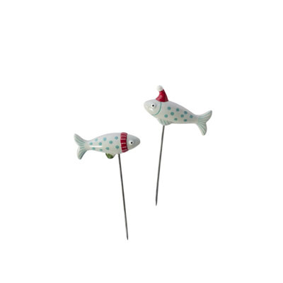 Ensemble de 2 bâtonnets de poisson festif 4 po x 1 po x 6,75 po