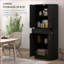 Armoire de cuisine | 71 po autoportante avec tiroir, tablettes réglables | Noir patiné | HOMcom | Panneau de particules