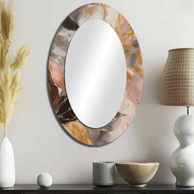 Élixir or doré - miroir mural ovale doré
