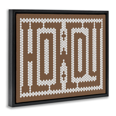 «Mosaic Style Howdy», art mural encadré sur toile flottante