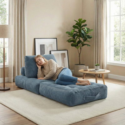Boneless Folding Couch Bed-convertible Boneless Sleeper Chair Bed, Foldable Mattress, Portable Floor Futon Sofa Bed, Small Couches For Living Room, Apartment And Small Space, Single.