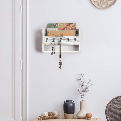 Bibb Solid + Manufactured Wood Wall Organizer