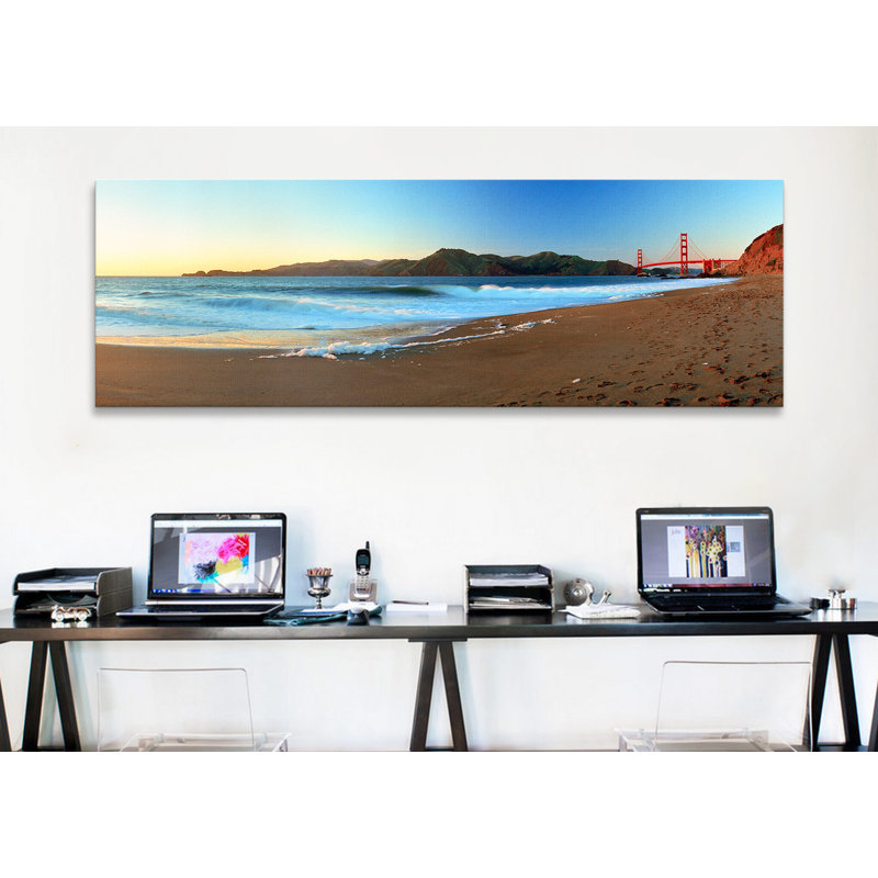 « golden gate bridge, san francisco, californie », reproduction de photo sur toile, H 16 po x l 48 po x P 1,5 po, Sans cadre