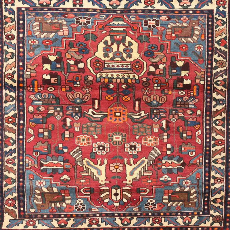Vijaya Oriental Indoor Rug, Square 4'
