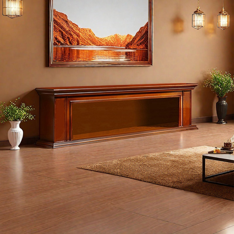 Meuble télé American Fireplace, L 78,74 po, Brun