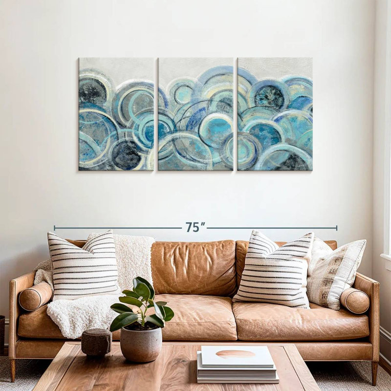 Avery Variation bleu gris, H 30 po x l 62 po