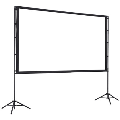 Écran de projection avec support, écran de projection intérieur grand angle 100 pouces 160 °, écrans à double trépied 4K HD 16: 9 portables sans sac avec sac de transport, pour la présentation de cinéma maison