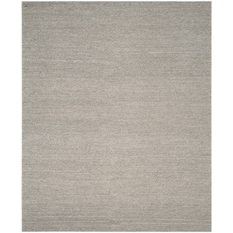 Tapis argenté fait à la main Elle, Rectangle 9 pi x 12 pi