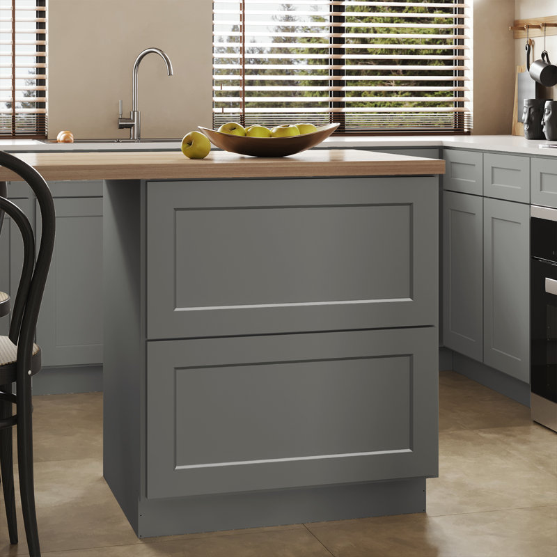 Armoire Homlux, H 34,5 po x l 30 po, Shaker Greystone