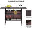 Table de bar Antigo pour l'extérieur avec 2 tablettes en acier