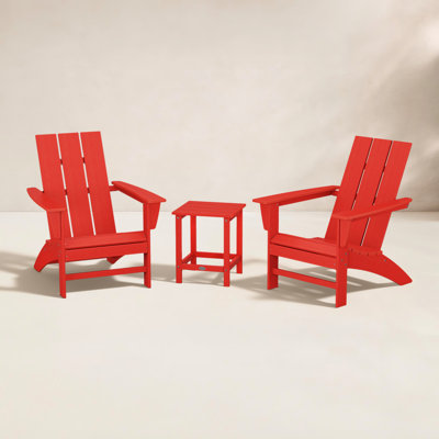 POLYWOOD® Modern Adirondack 2-Person Patio Seating Group