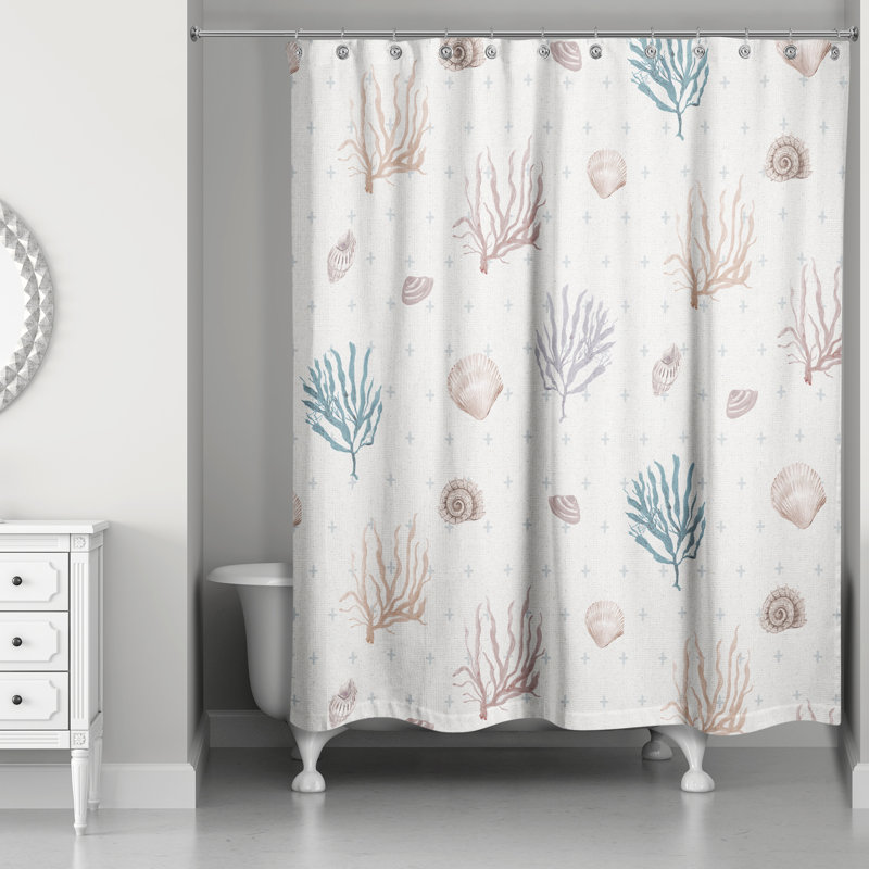Arantxa Shower Curtain, Blue/White