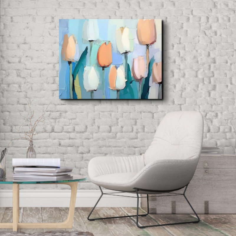 "Tulipes 3" sur toile, H 15 po x l 18 po
