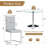 Schall 3-Piece Modern Round Tempered Glass Dining Set with Metal Pedestal and Cantilever Chairs-126483458-125490866