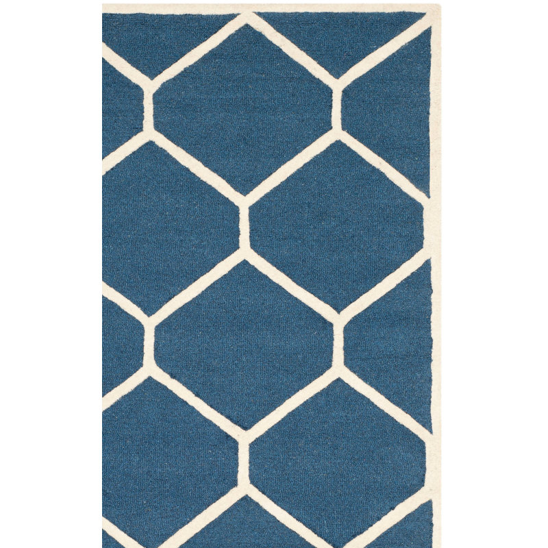 Tapis géométrique en laine touffeté à la main Cambridge, Rectangle 2 pi x 3 pi