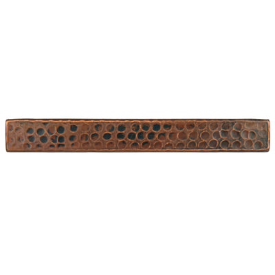 1" x 8" Hammered Copper Tile