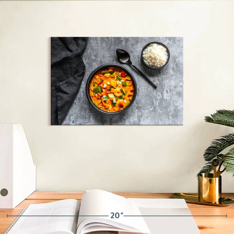 Végétarien au curry, H 8 po x l 12 po